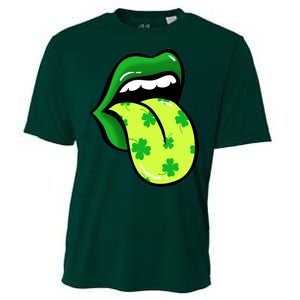 St Patricks Day Irish Lips Cooling Performance Crew T-Shirt