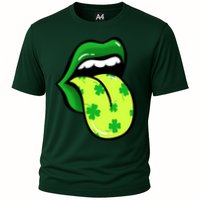 St Patricks Day Irish Lips Cooling Performance Crew T-Shirt