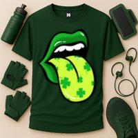 St Patricks Day Irish Lips Cooling Performance Crew T-Shirt