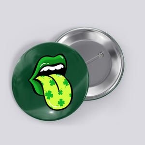 St Patricks Day Irish Lips Button