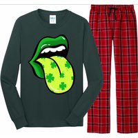 St Patricks Day Irish Lips Long Sleeve Pajama Set