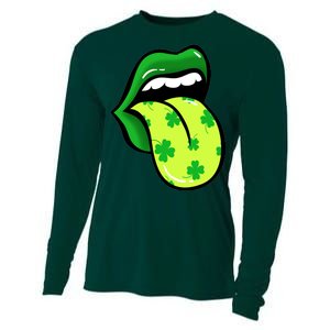 St Patricks Day Irish Lips Cooling Performance Long Sleeve Crew