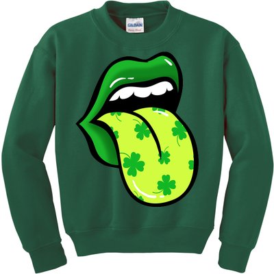 St Patricks Day Irish Lips Kids Sweatshirt