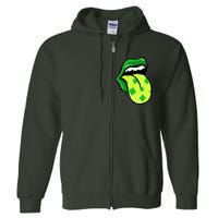 St Patricks Day Irish Lips Full Zip Hoodie