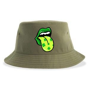 St Patricks Day Irish Lips Sustainable Bucket Hat