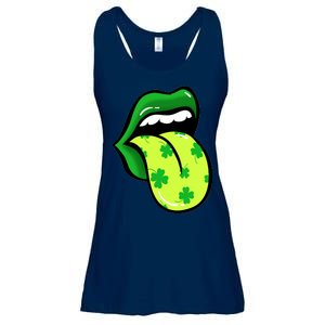 St Patricks Day Irish Lips Ladies Essential Flowy Tank