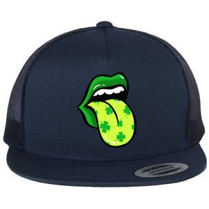 St Patricks Day Irish Lips Flat Bill Trucker Hat