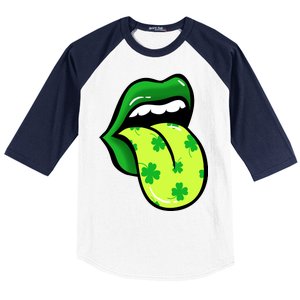 St Patricks Day Irish Lips Baseball Sleeve Shirt