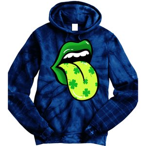 St Patricks Day Irish Lips Tie Dye Hoodie