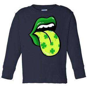 St Patricks Day Irish Lips Toddler Long Sleeve Shirt