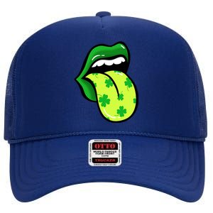 St Patricks Day Irish Lips High Crown Mesh Back Trucker Hat