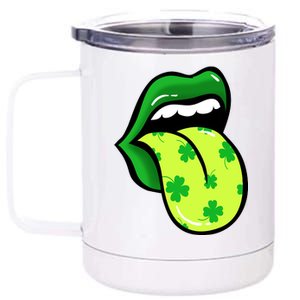 St Patricks Day Irish Lips 12 oz Stainless Steel Tumbler Cup