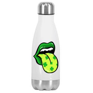 St Patricks Day Irish Lips Stainless Steel Insulated Water Bottle