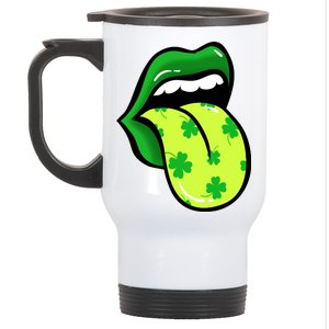 St Patricks Day Irish Lips Stainless Steel Travel Mug