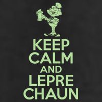 St Patrick's Day Keep Calm And Lepre Chaun  Garment-Dyed Fleece Hoodie