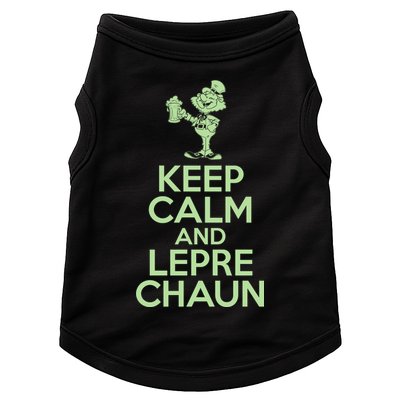 St Patrick's Day Keep Calm And Lepre Chaun  Doggie Tank