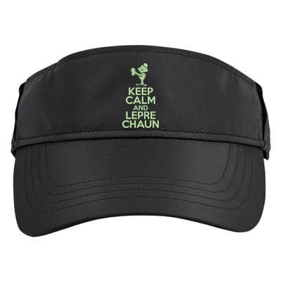St Patrick's Day Keep Calm And Lepre Chaun  Adult Drive Performance Visor