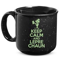 St Patrick's Day Keep Calm And Lepre Chaun  15oz Campfire Ceramic Mug