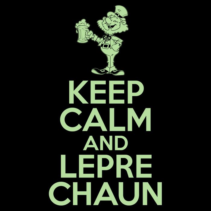 St Patrick's Day Keep Calm And Lepre Chaun  Drawstring Bag