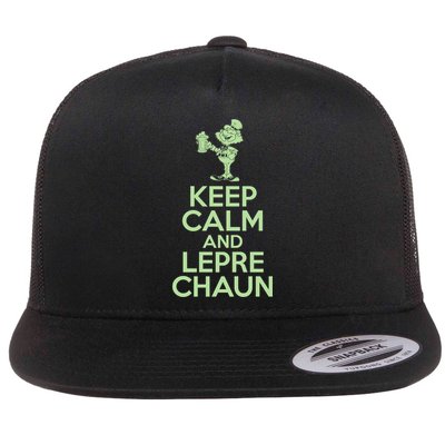 St Patrick's Day Keep Calm And Lepre Chaun  Flatbill Hat