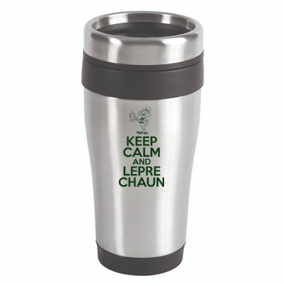 St Patrick's Day Keep Calm And Lepre Chaun  16oz Travel Tumbler