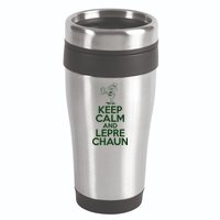 St Patrick's Day Keep Calm And Lepre Chaun  16oz Travel Tumbler