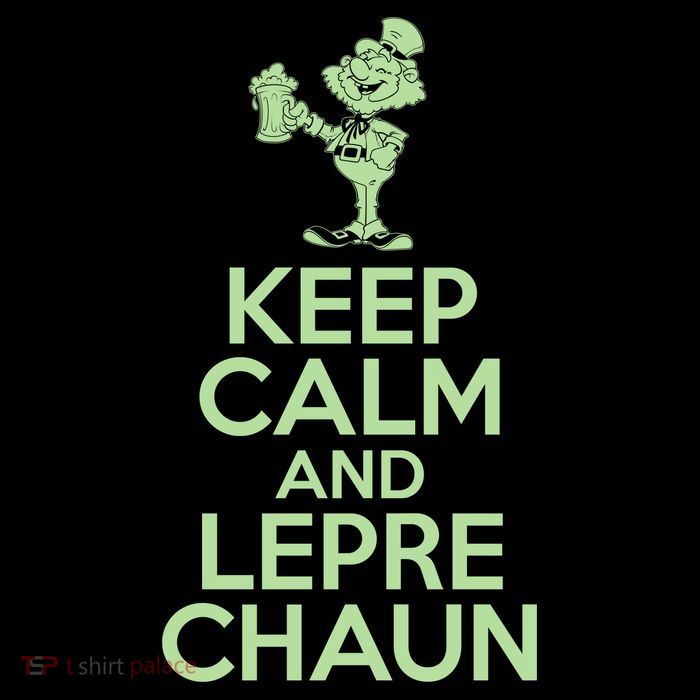 St Patrick's Day Keep Calm And Lepre Chaun  Sustainable Knit Beanie