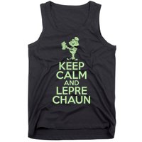 St Patrick's Day Keep Calm And Lepre Chaun  Tank Top