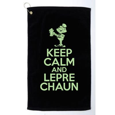 St Patrick's Day Keep Calm And Lepre Chaun  Golf Towel