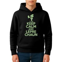 St Patrick's Day Keep Calm And Lepre Chaun  Kids Hoodie