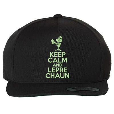 St Patrick's Day Keep Calm And Lepre Chaun  Wool Snapback Cap
