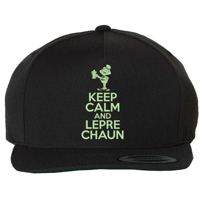 St Patrick's Day Keep Calm And Lepre Chaun  Wool Snapback Cap
