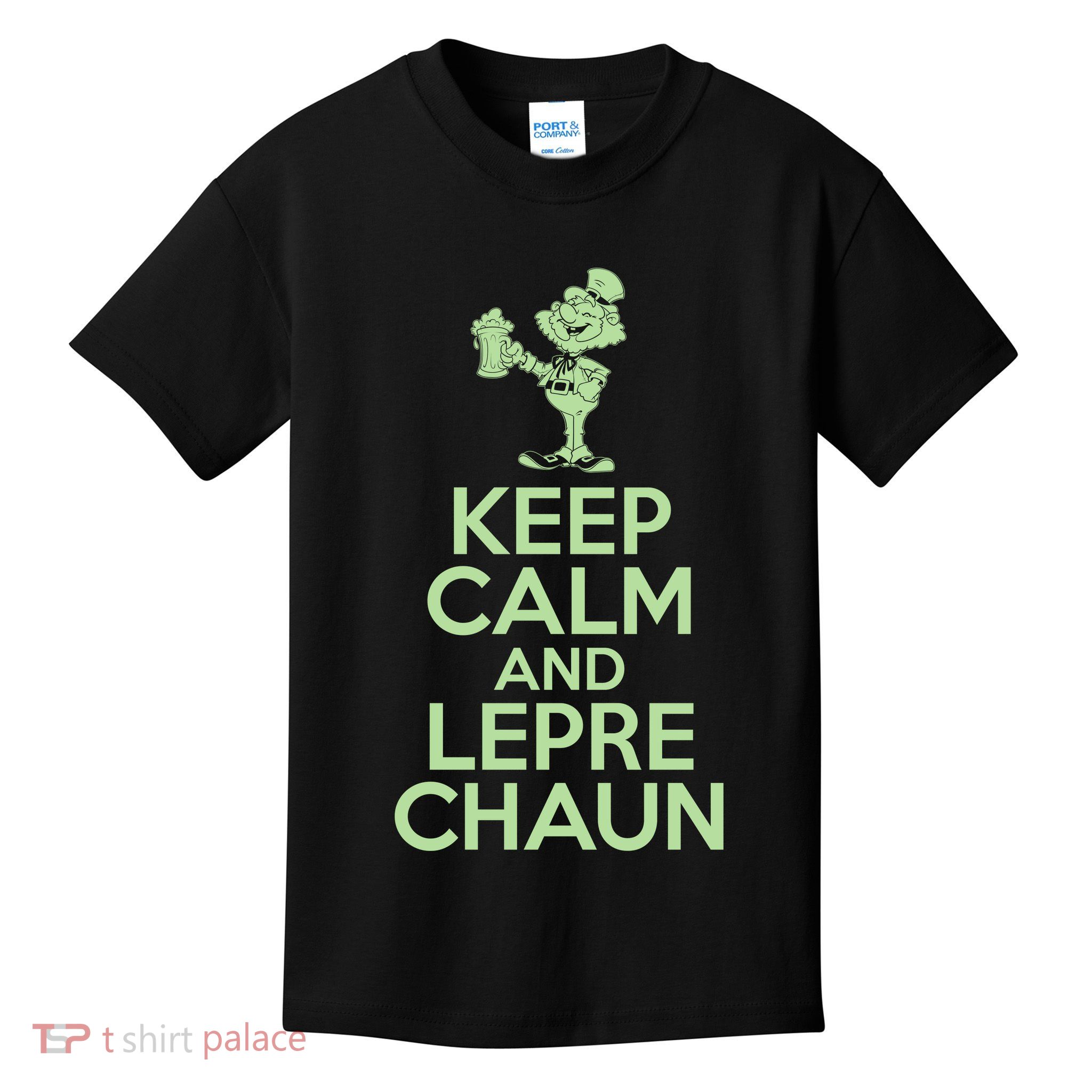 St Patrick's Day Keep Calm And Lepre Chaun  Kids T-Shirt