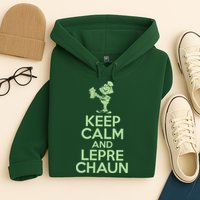 St Patrick's Day Keep Calm And Lepre Chaun  Hoodie
