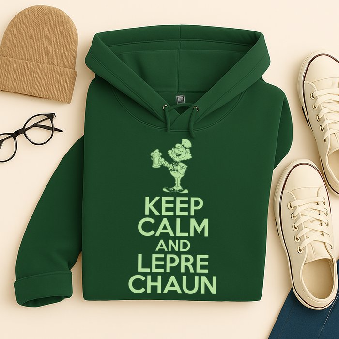 St Patrick's Day Keep Calm And Lepre Chaun  Hoodie