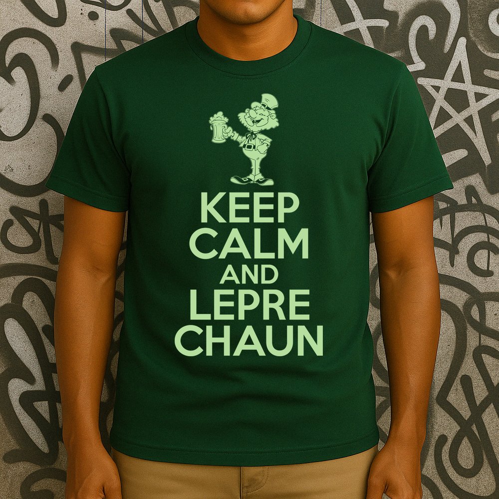 St Patrick's Day Keep Calm And Lepre Chaun  T-Shirt