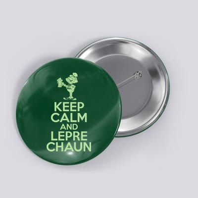 St Patrick's Day Keep Calm And Lepre Chaun  Button
