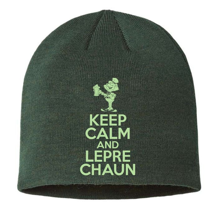 St Patrick's Day Keep Calm And Lepre Chaun  Sustainable Beanie