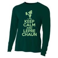 St Patrick's Day Keep Calm And Lepre Chaun  Cooling Performance Long Sleeve Crew