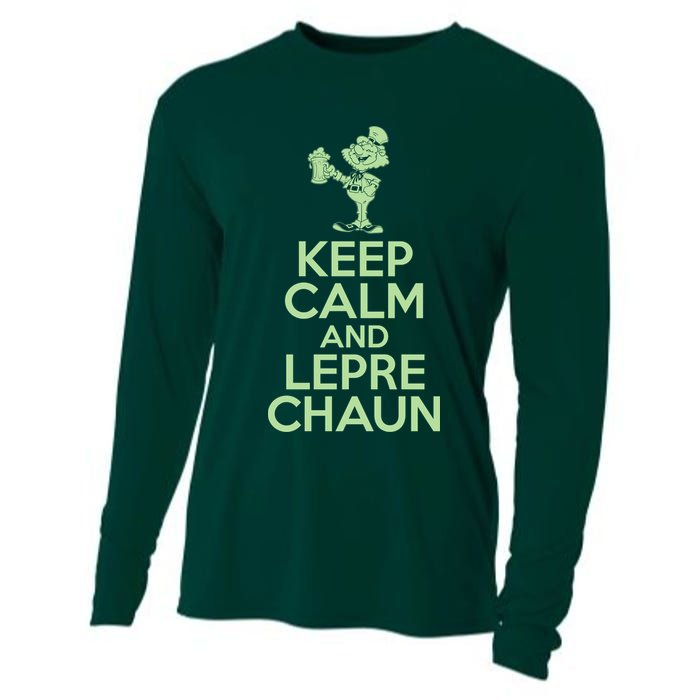 St Patrick's Day Keep Calm And Lepre Chaun  Cooling Performance Long Sleeve Crew