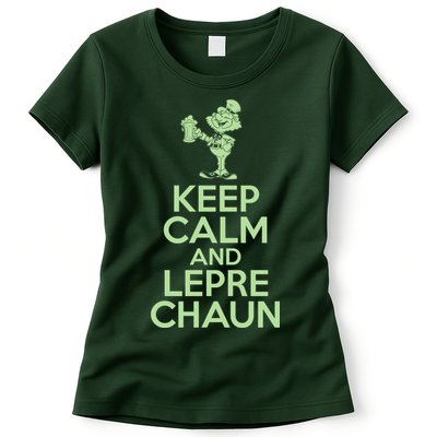 St Patrick's Day Keep Calm And Lepre Chaun  Womens T-Shirt