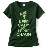 St Patrick's Day Keep Calm And Lepre Chaun  Womens T-Shirt