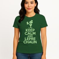 St Patrick's Day Keep Calm And Lepre Chaun  Womens T-Shirt