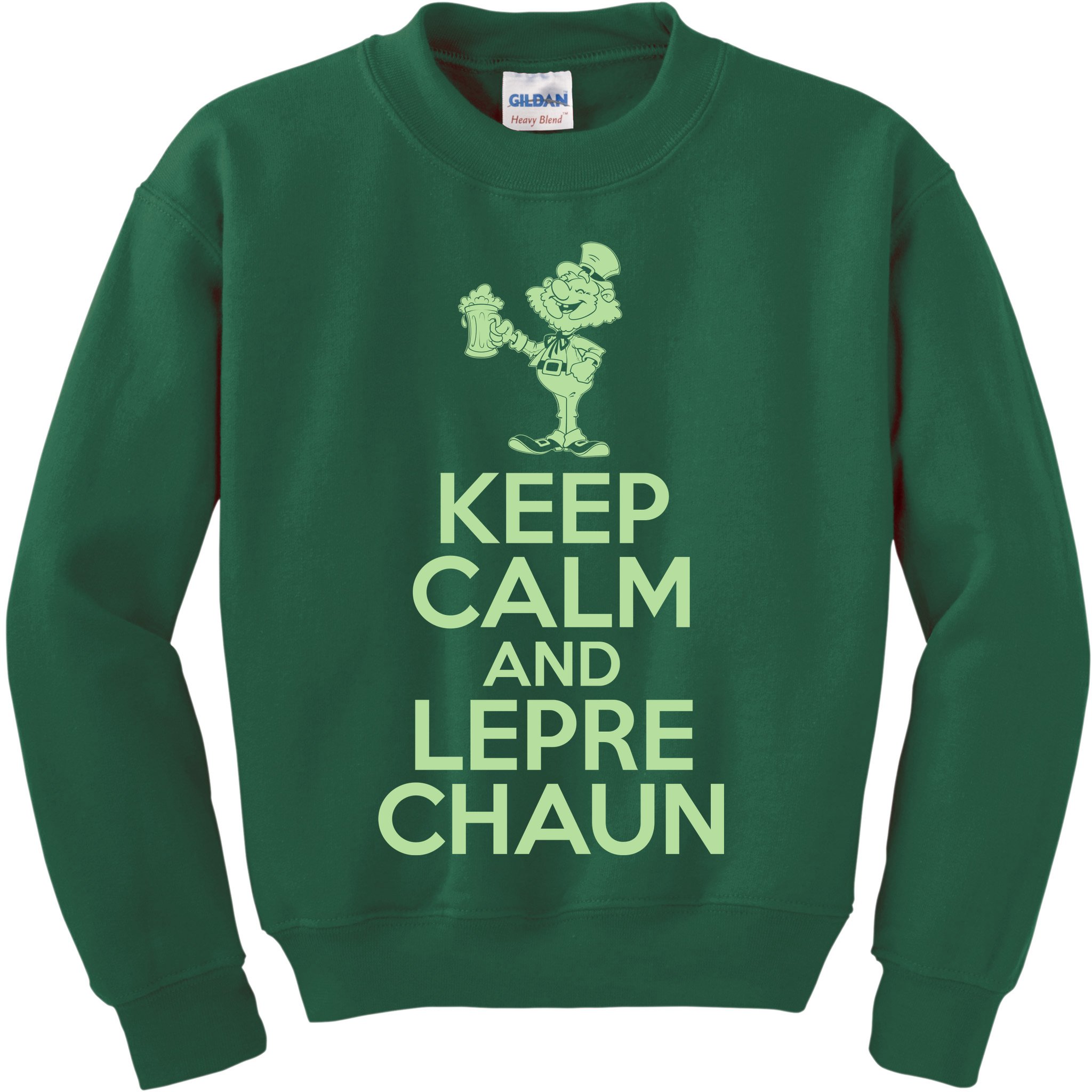 St Patrick's Day Keep Calm And Lepre Chaun  Kids Sweatshirt