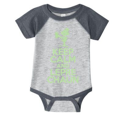 St Patrick's Day Keep Calm And Lepre Chaun  Infant Baby Jersey Bodysuit