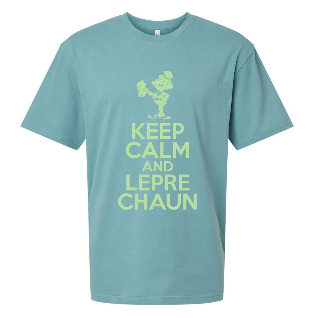 St Patrick's Day Keep Calm And Lepre Chaun  Sueded Cloud Jersey T-Shirt
