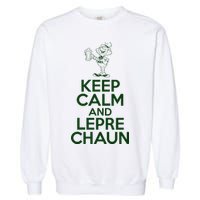 St Patrick's Day Keep Calm And Lepre Chaun  Garment-Dyed Sweatshirt