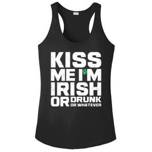 St Patrick's Day Kiss Me I'm Irish Or Drunk Or Whatever Ladies PosiCharge Competitor Racerback Tank