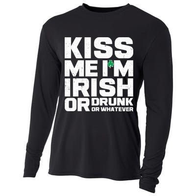 St Patrick's Day Kiss Me I'm Irish Or Drunk Or Whatever Cooling Performance Long Sleeve Crew