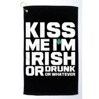 St Patrick's Day Kiss Me I'm Irish Or Drunk Or Whatever Golf Towel